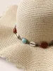 Shell Decor Scallop Trim Boho Straw Hat sold by Bloomchic