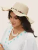 Shell Decor Scallop Trim Boho Straw Hat sold by Bloomchic