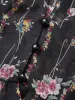 Floral Mesh Bell Sleeve Curved Hem Kimono sold by Bloomchic
