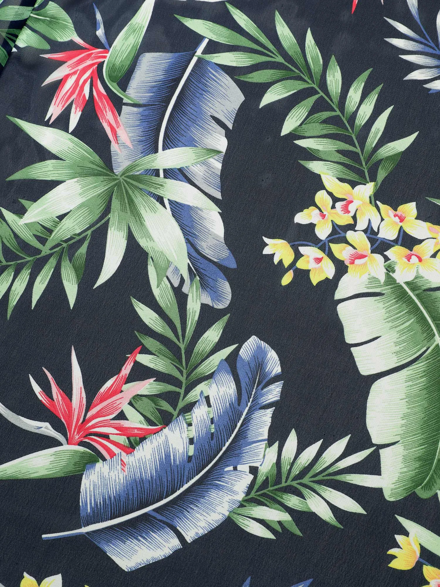 Chiffon Plants Print Ties Front Kimono sold by Bloomchic product image thumbnail 5