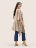 Bandana Striped Print Bell Sleeve Tunic Kimono sold by Bloomchic