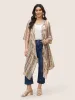 Bandana Striped Print Bell Sleeve Tunic Kimono sold by Bloomchic