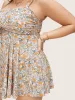 Ditsy Floral Crossover Adjustable Straps Swim Top sold by Bloomchic