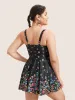 Ditsy Floral Lined Spaghetti Strap Swim Dress sold by Bloomchic