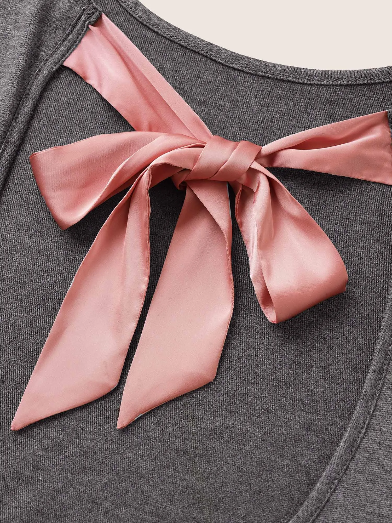 Plain Backless Bowknot Sleep Top sold by Bloomchic product image thumbnail 4