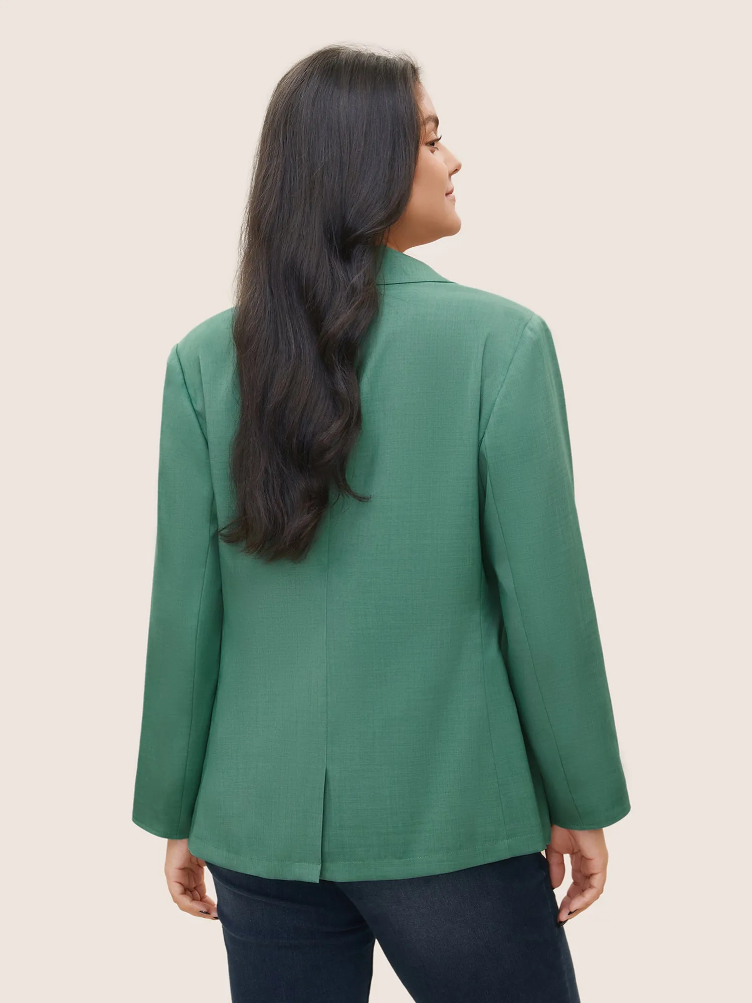 Suit Collar Geometric Lined Flap Pocket Blazer sold by Bloomchic product image thumbnail 5