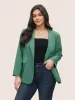 Suit Collar Geometric Lined Flap Pocket Blazer sold by Bloomchic