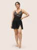 Star Guipure Lace Mesh Split Side Sleep Dress sold by Bloomchic