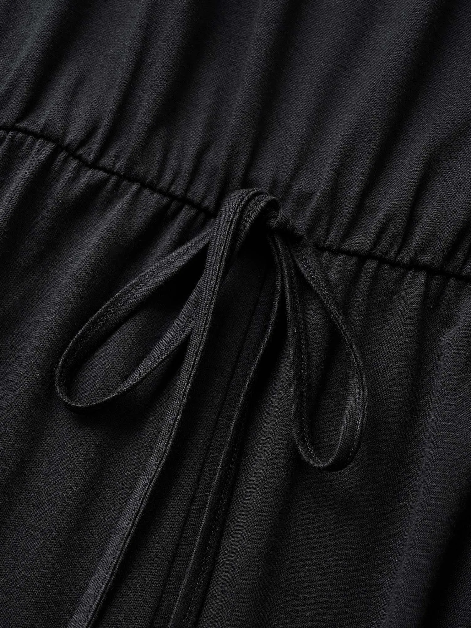 Plain One Shoulder Cuffed Sleeve Ties Romper sold by Bloomchic product image thumbnail 5