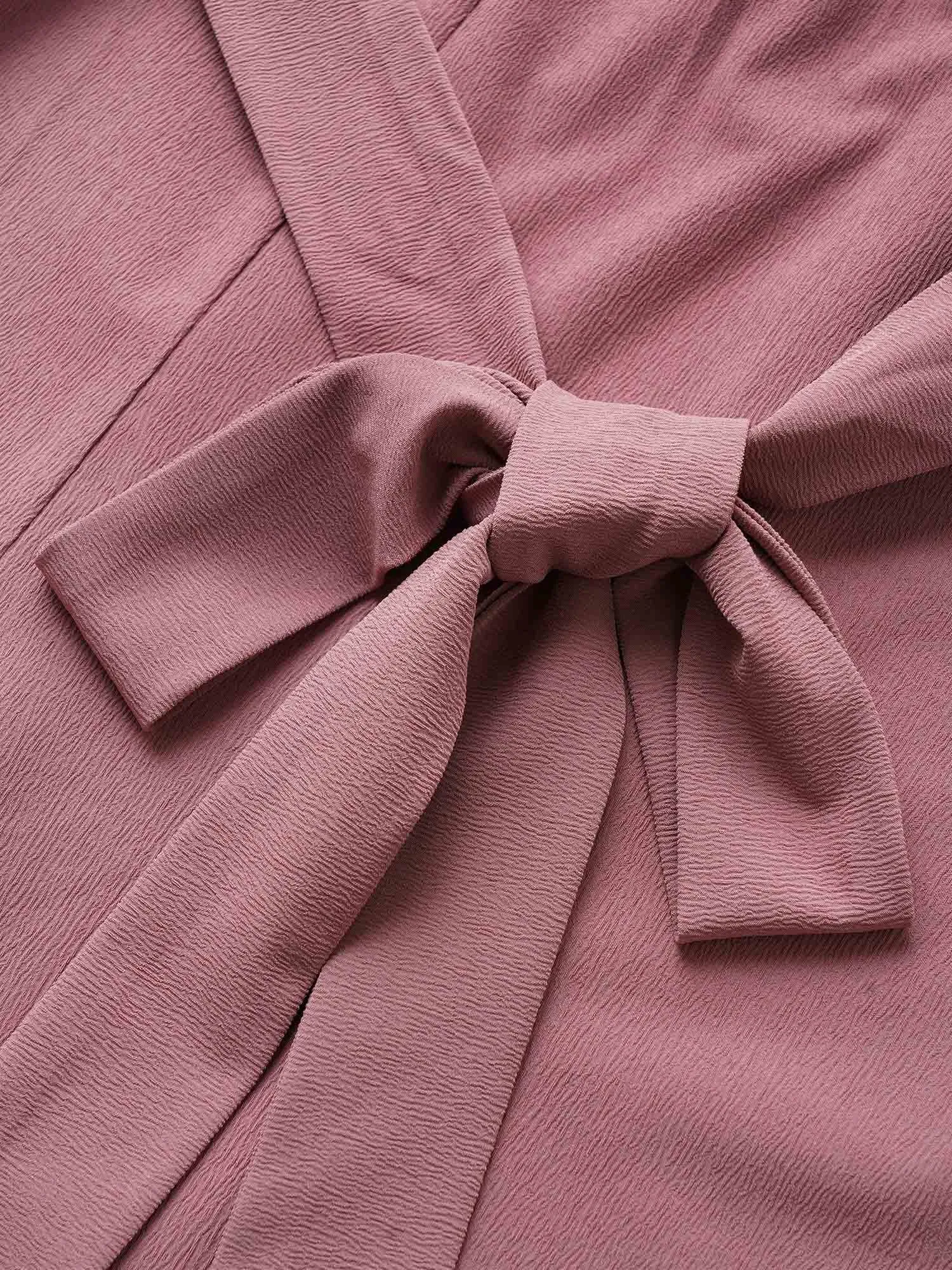 Plain Flutter Trim Cap Sleeve Belted Jumpsuit sold by Bloomchic product image thumbnail 5