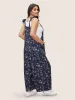 Ditsy Floral Pleated Ties Spaghetti Strap Jumpsuit sold by Bloomchic