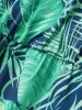 Tropical Print Button Up Belted Jumpsuit sold by Bloomchic