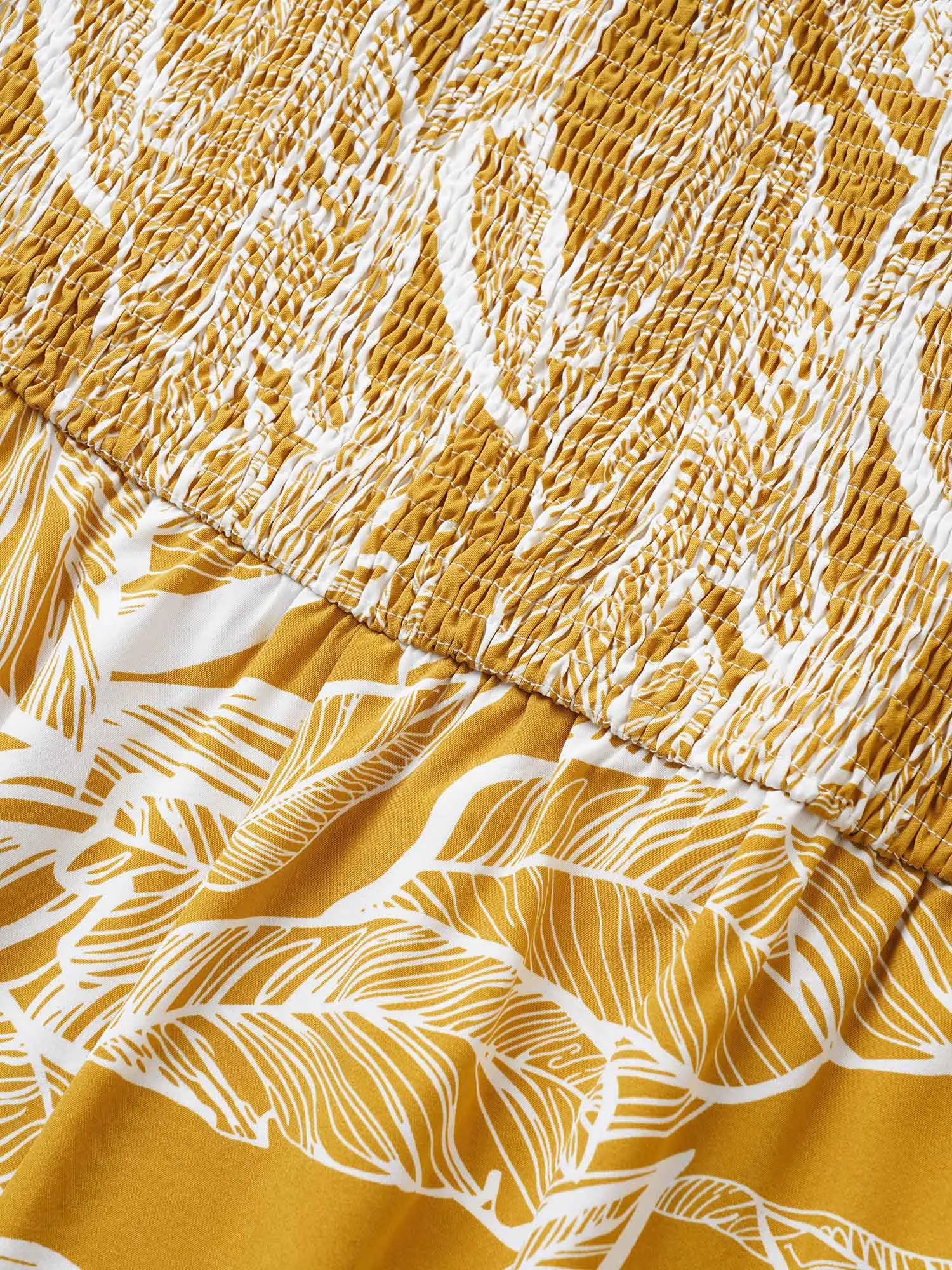 Floral Shirred Elastic Waist Gathered Jumpsuit sold by Bloomchic product image thumbnail 5