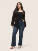 Rose Pointelle Knit Ties Scalloped Trim Cardigan sold by Bloomchic