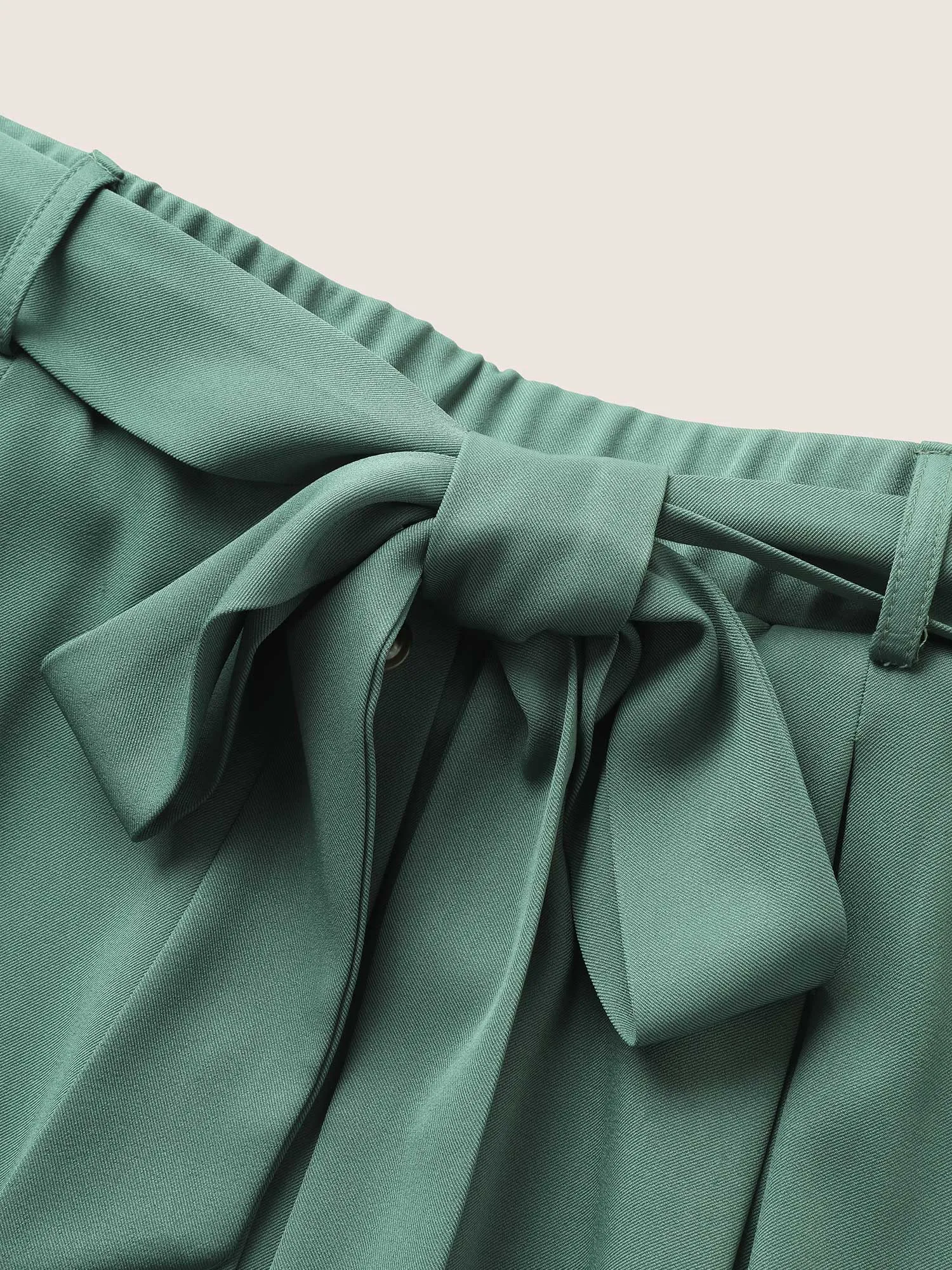 Plain Elastic Waist Pleated Belted Skirt sold by Bloomchic product image thumbnail 5