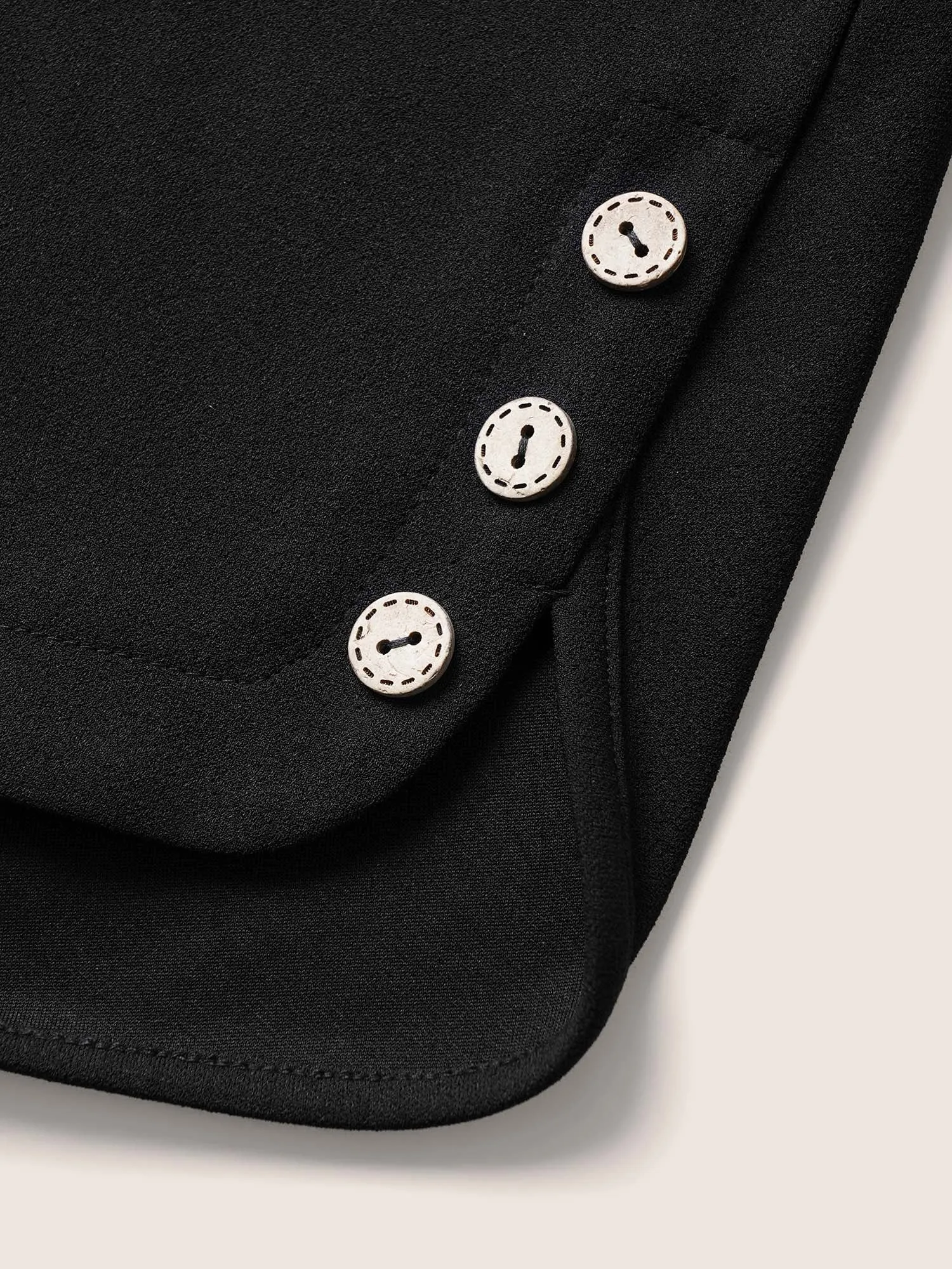 Mid Rise Button Detail Skinny Shorts sold by Bloomchic product image thumbnail 5