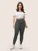 Solid Back Crisscross High Rise Skinny Leggings sold by Bloomchic
