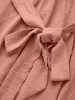 Solid Texture Belted Ruffle Sleeve Dress sold by Bloomchic
