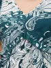 Floral Print Sleeveless Pocket V Neck Frill Trim Dress sold by Bloomchic