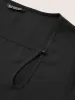 Anti-Wrinkle Asymmetrical Neck Keyhole Pleated Hem Dress sold by Bloomchic