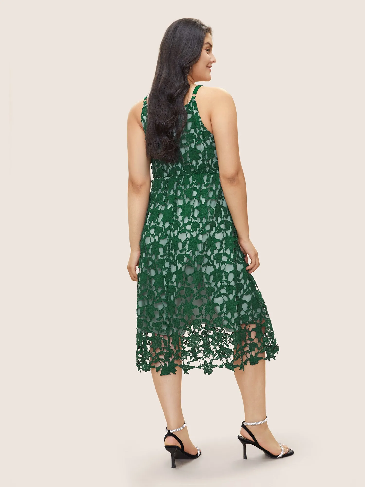 Geometric Patchwork Cut Out Adjustable Straps Dress sold by Bloomchic product image thumbnail 3