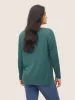 Solid Eyelet Lace Curved Hem T-shirt sold by Bloomchic