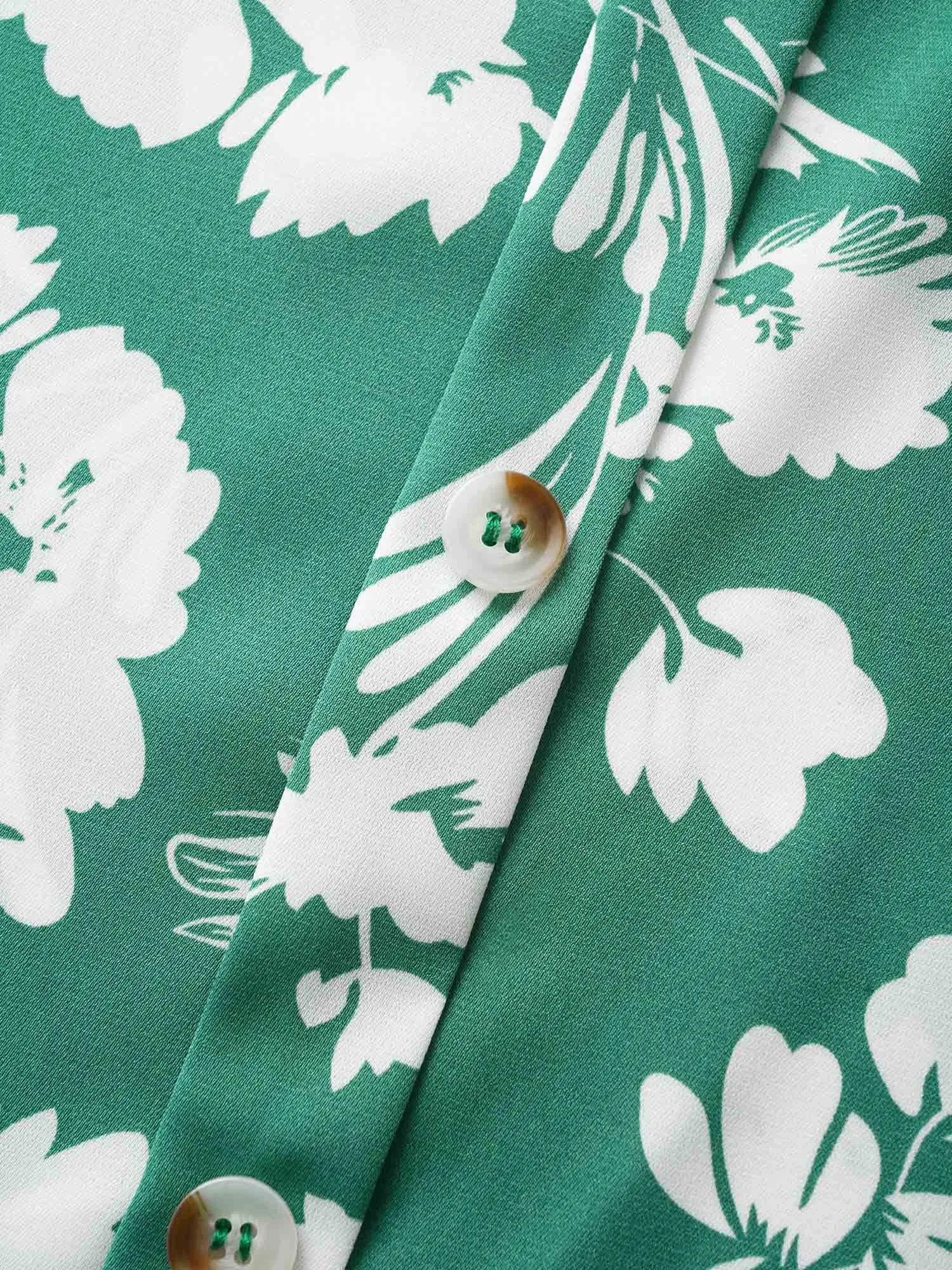 Silhouette Floral Print Button Detail Tank Top sold by Bloomchic product image thumbnail 5