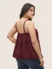 Solid Broderie Anglaise Lace Patchwork Ties Cami Top sold by Bloomchic