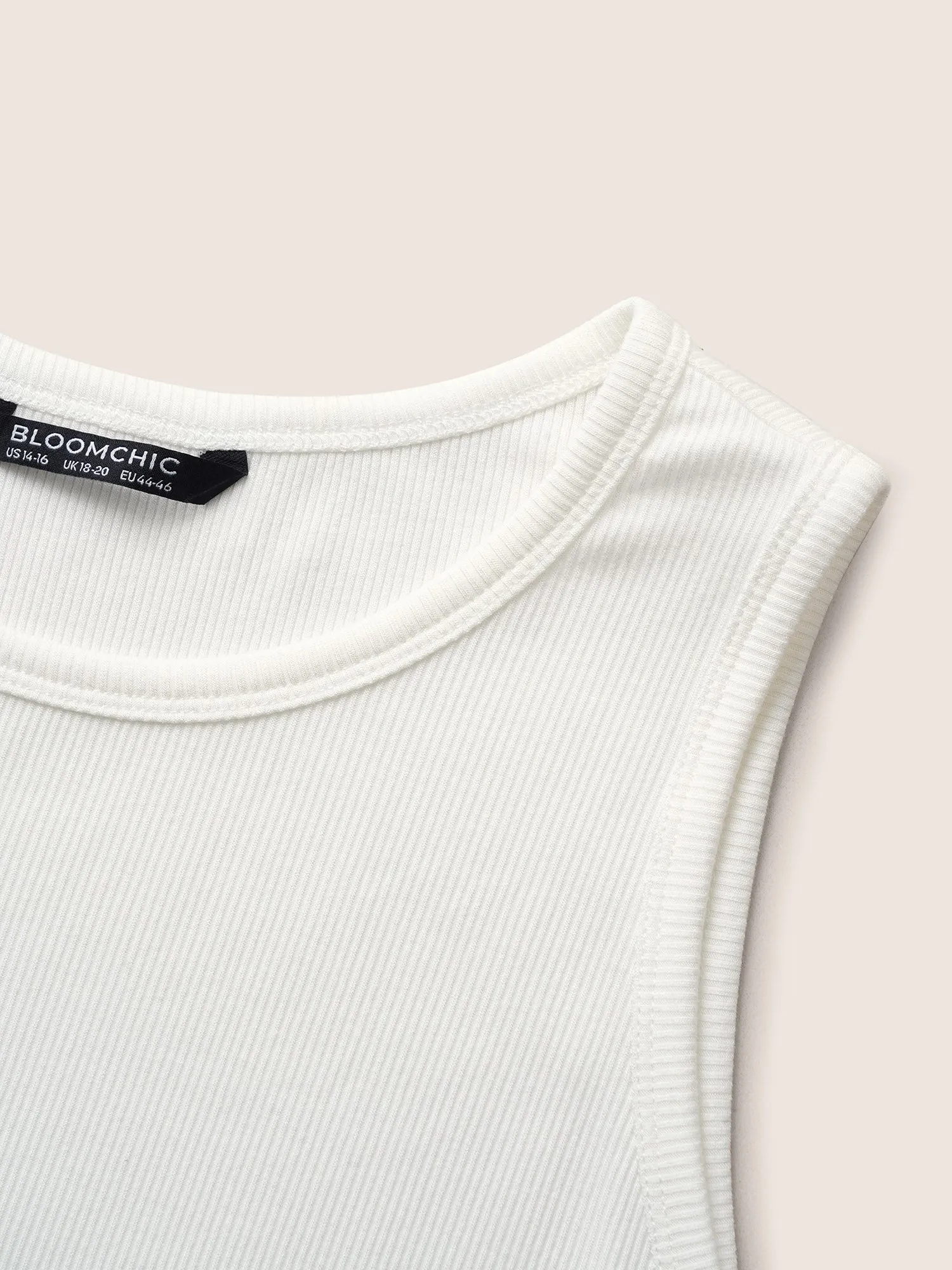 Solid Ribbed Knit Tank Top sold by Bloomchic product image thumbnail 5