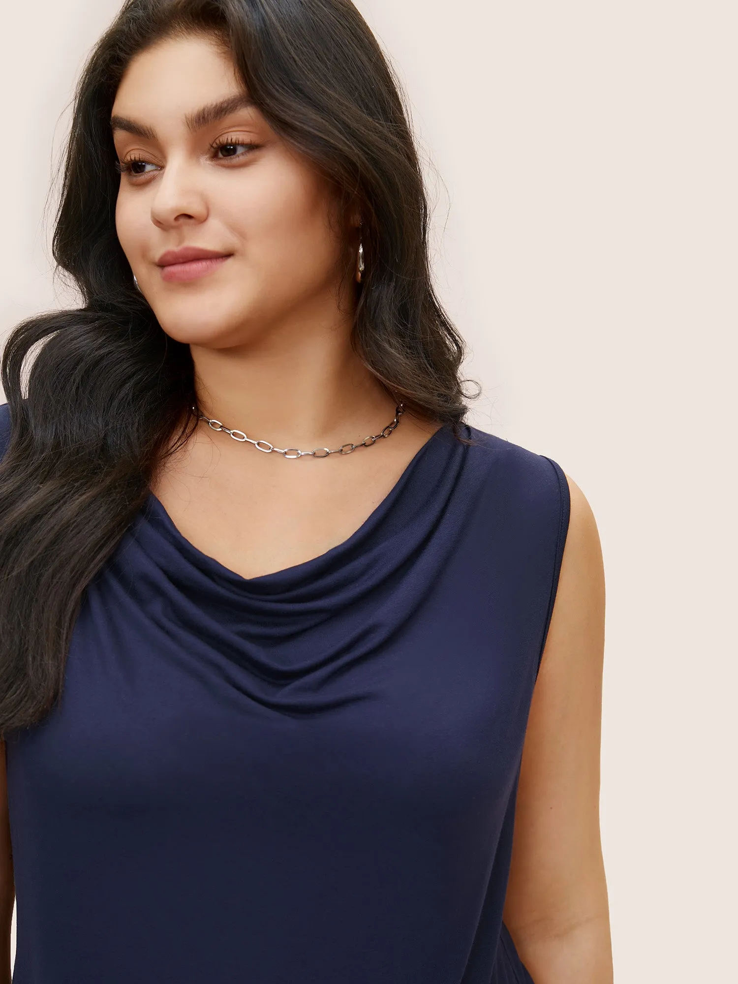 Supersoft Essentials Cowl Neck Tank Top sold by Bloomchic product image thumbnail 4