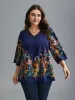Floral V Neck Cut-Out Lace Blouse sold by Bloomchic