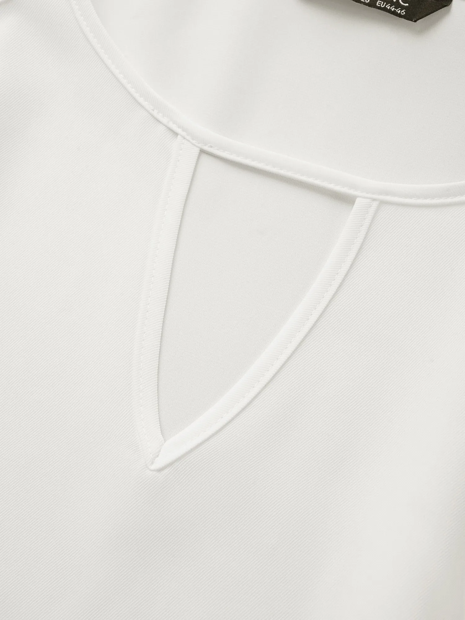 Solid Lace Panel Keyhole Ruffle Sleeve Blouse sold by Bloomchic product image thumbnail 5