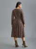 Ditsy Floral Drawstring Midi Dress sold by Bloomchic