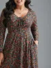 Ditsy Floral Drawstring Midi Dress sold by Bloomchic