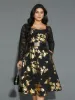 Glitter Floral Crochet Lace Mesh Dress sold by Bloomchic