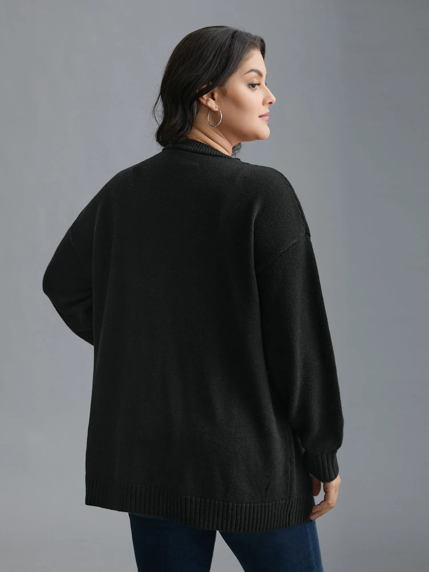 Textured Cherry Embroidery Pocket Pullover sold by Bloomchic product image thumbnail 2