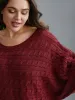 Cable Knit Dolman Sleeve Pullover sold by Bloomchic