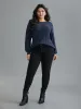 Back Cut-Out Textured Drop Shoulder Sleeve Pullover sold by Bloomchic