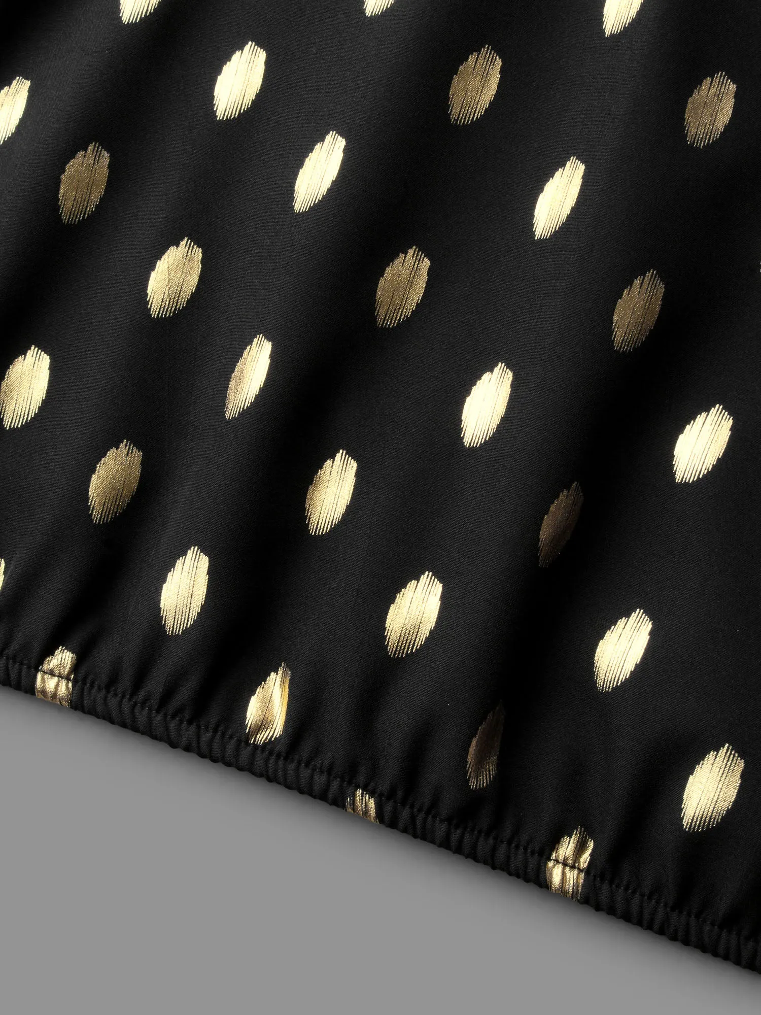 Glitter Overlap Collar Tie Knot Blouse sold by Bloomchic product image thumbnail 5