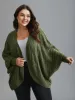 Curved Open-Front Dolman Sleeve Knit Cardigan sold by Bloomchic
