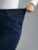 Elastic Waist Mid Rise Skinny Jeans sold by Bloomchic