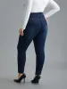Elastic Waist Mid Rise Skinny Jeans sold by Bloomchic