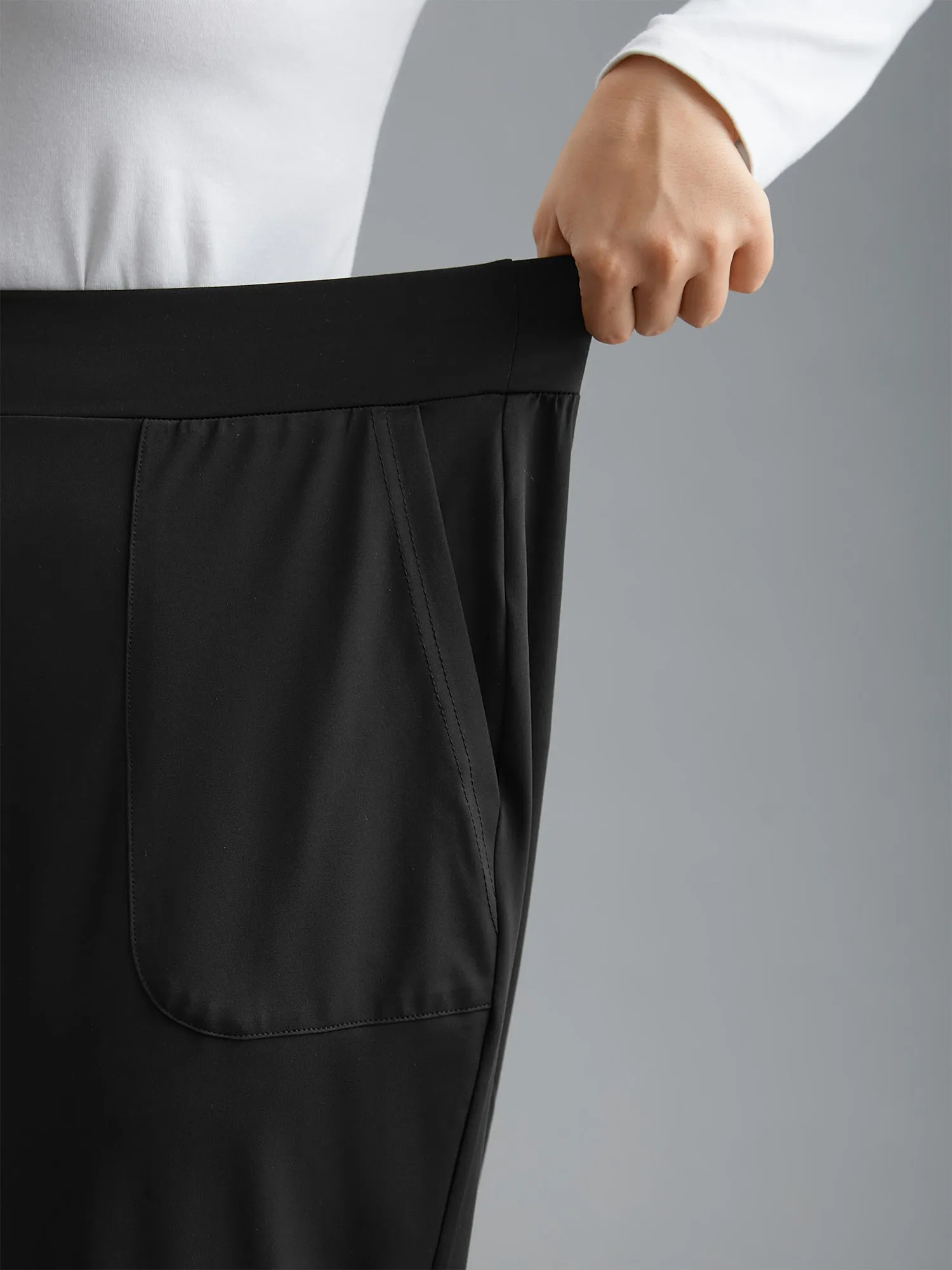 Elastic Waist Mid-Rise Yoga Jogger Pants sold by Bloomchic product image thumbnail 5