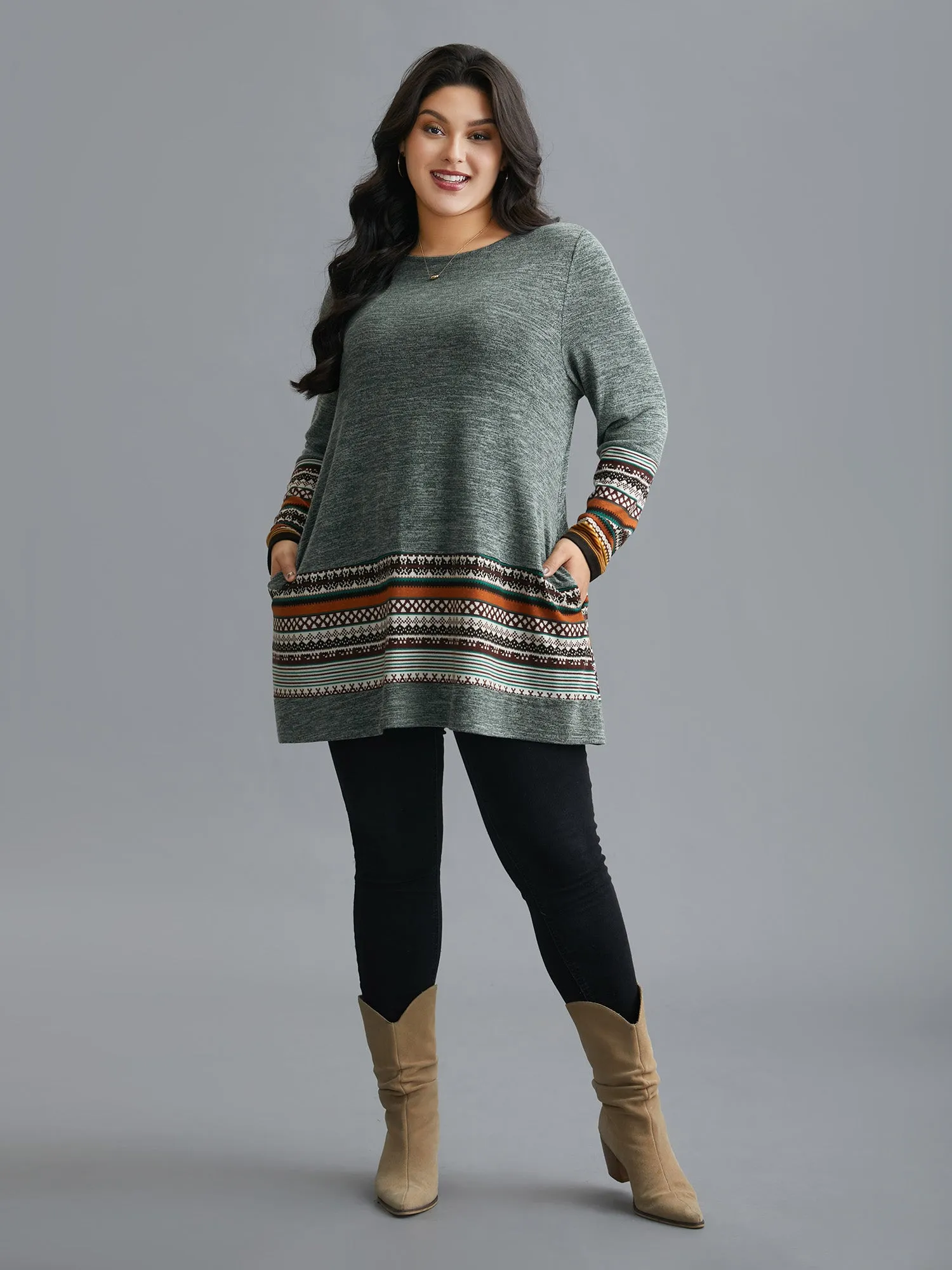 Tunic Boho Print Pocket T-shirt sold by Bloomchic product image thumbnail 2