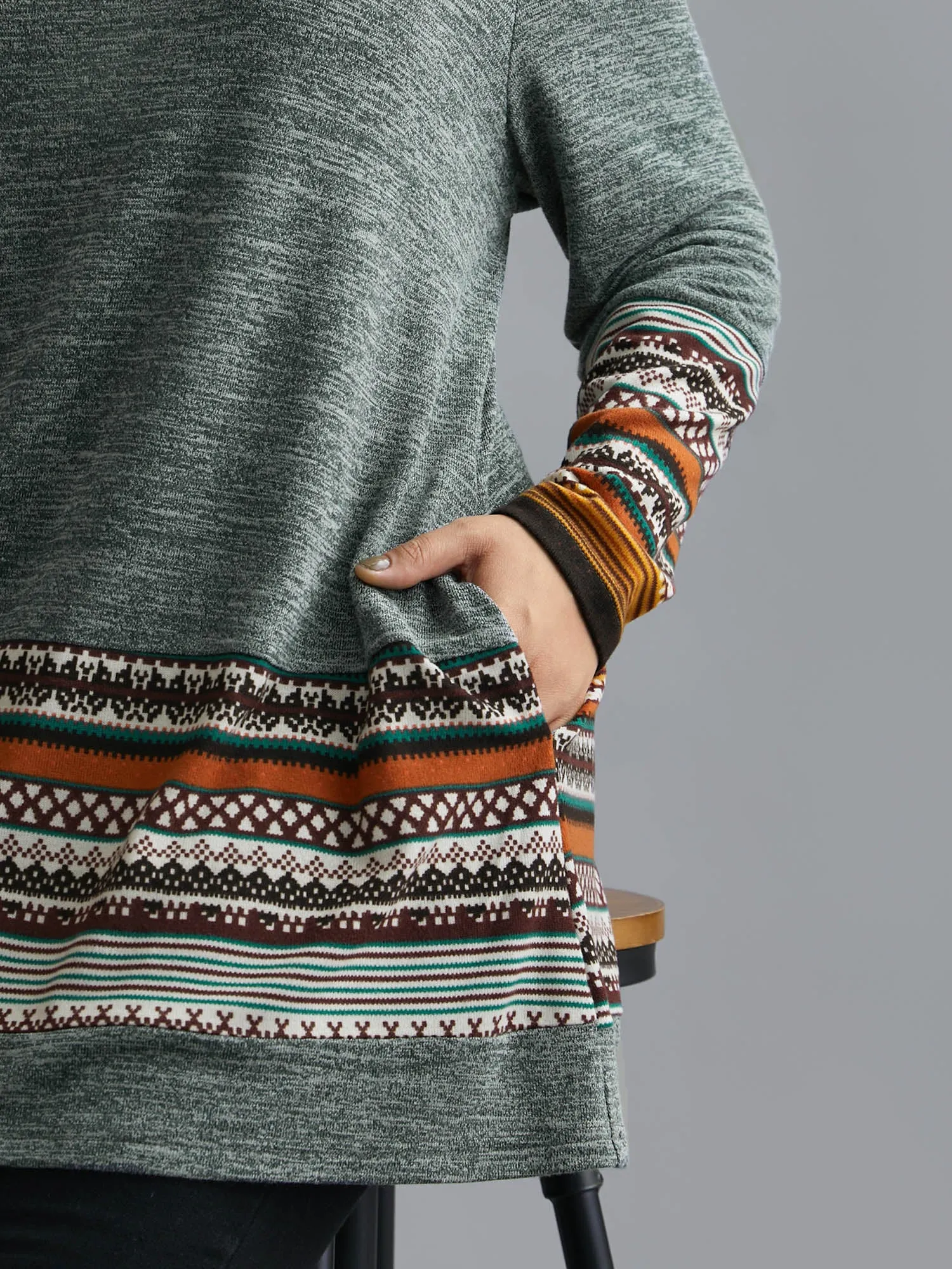 Tunic Boho Print Pocket T-shirt sold by Bloomchic product image thumbnail 5