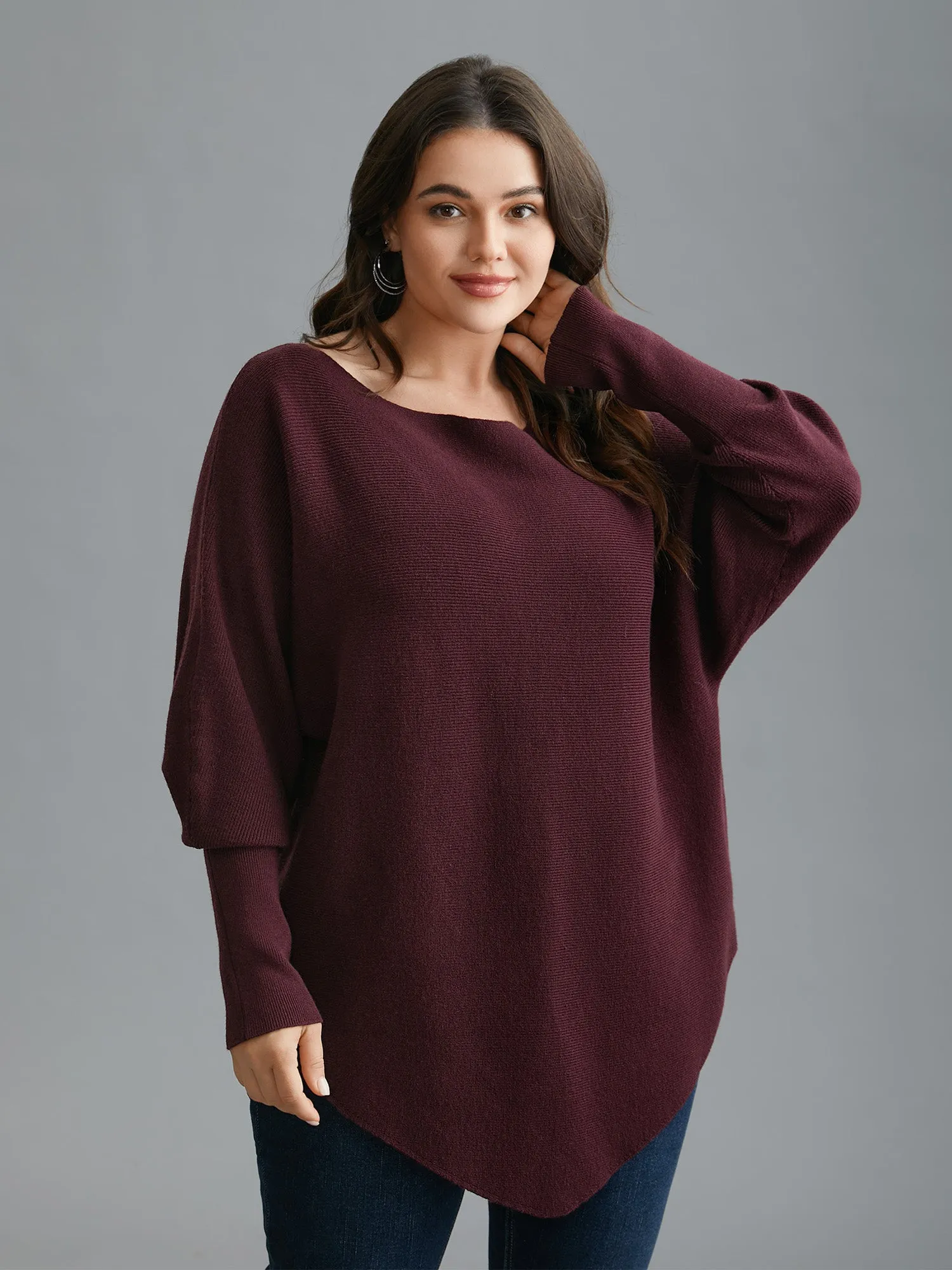 Supersoft Essentials Solid Dolman Sleeve Pullover sold by Bloomchic product image thumbnail 4