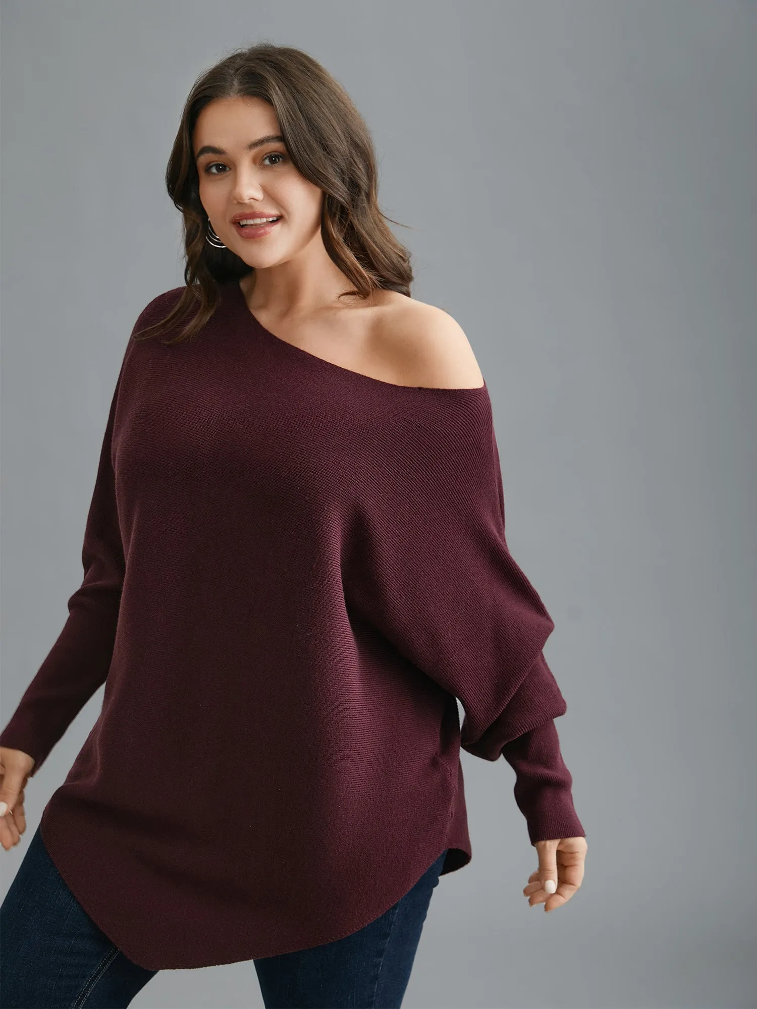 Supersoft Essentials Solid Dolman Sleeve Pullover sold by Bloomchic product image thumbnail 3