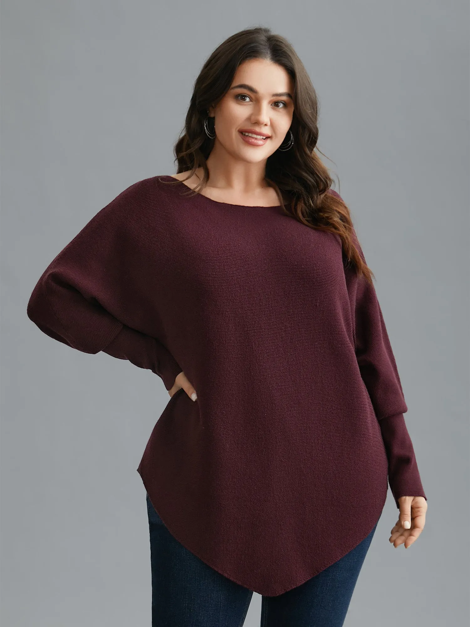 Supersoft Essentials Solid Dolman Sleeve Pullover sold by Bloomchic