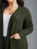 Cable Knit Open-Front Pocket Knit Cardigan sold by Bloomchic