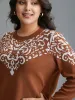 Bandana Jacquard Pattern Round Neck Pullover sold by Bloomchic